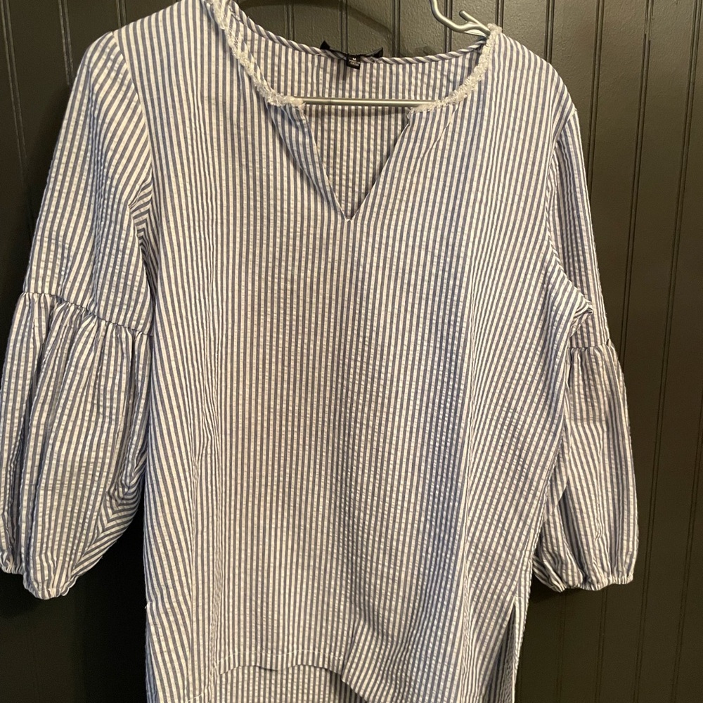 Striped Blue Women's Top